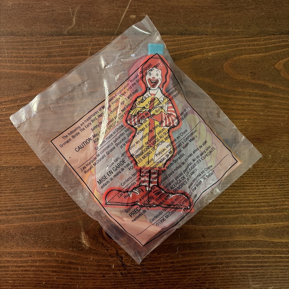 McDonald's 1996 Ronald Mcdonald Toy Sound Maker Happy Meal Toy New Sealed